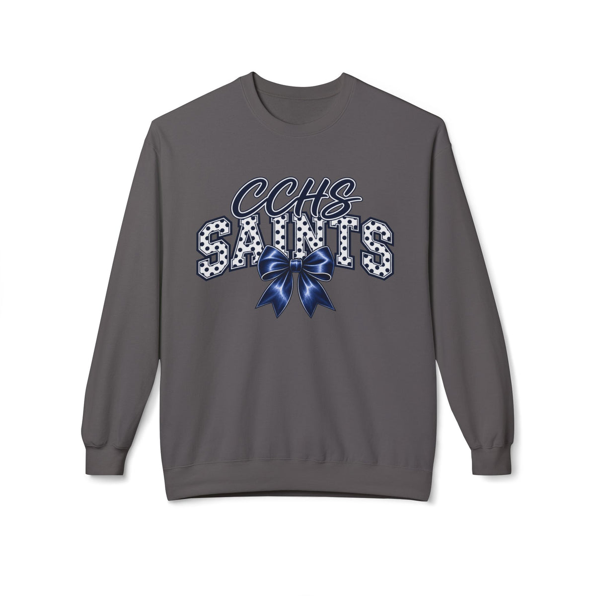 CCHS Saints Crewneck Sweatshirt — Cheer Bow School Spirit Pullover