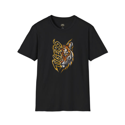 Tiger Head Graphic T-Shirt — Bold ‘Tigers’ Sports Mascot Tee