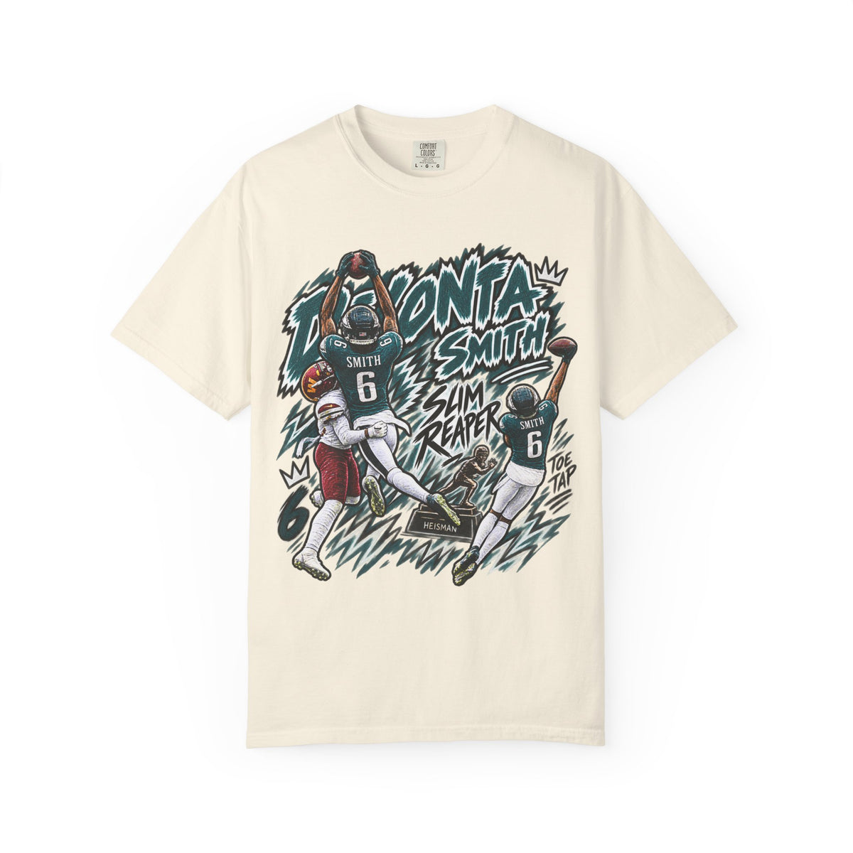 Devonta Smith, SLIM REAPER Graphic T-Shirt - Sunday Standouts Sketch Series