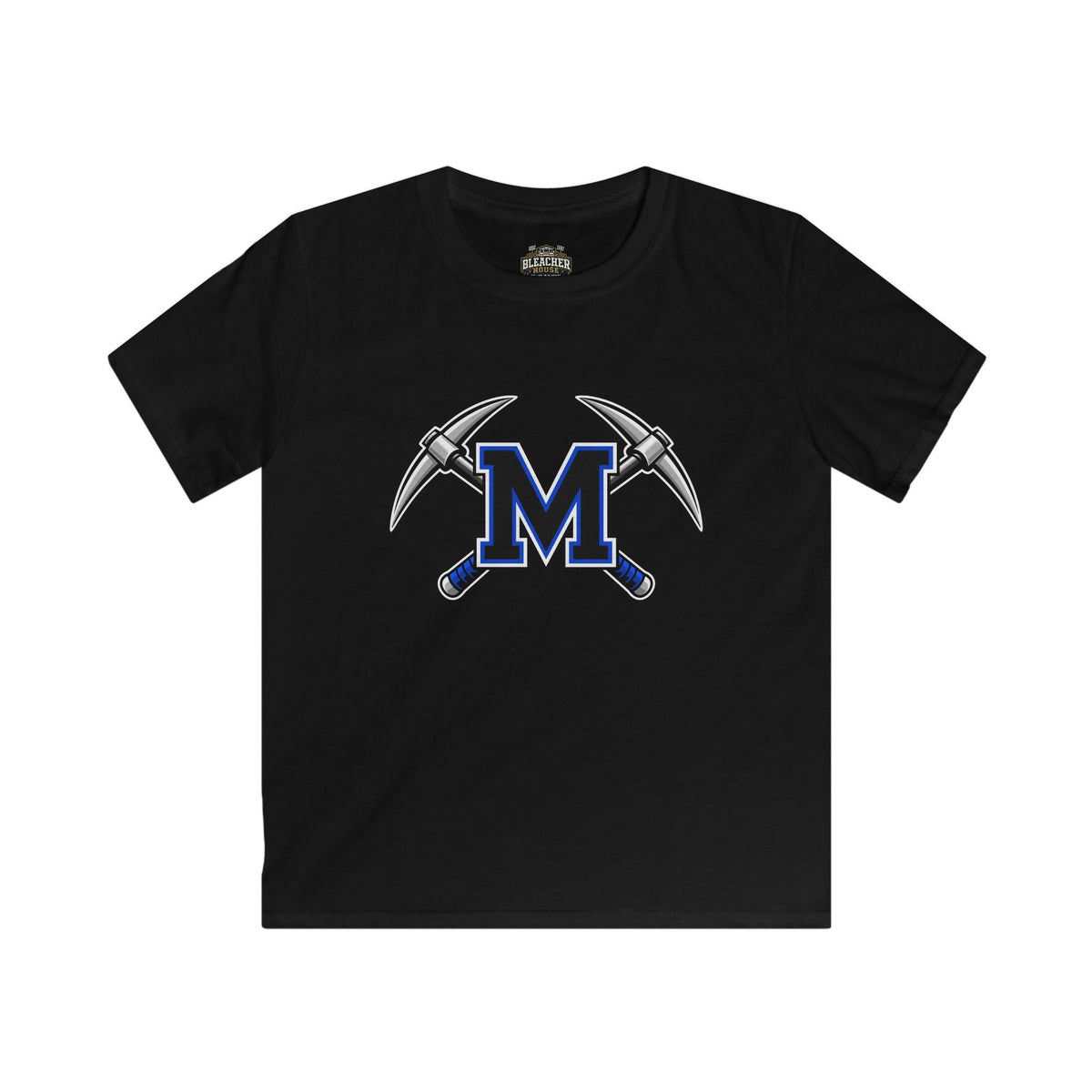 YOUTH Miners M Logo Tee — Crossed Pickaxes Youth Unisex Softstyle