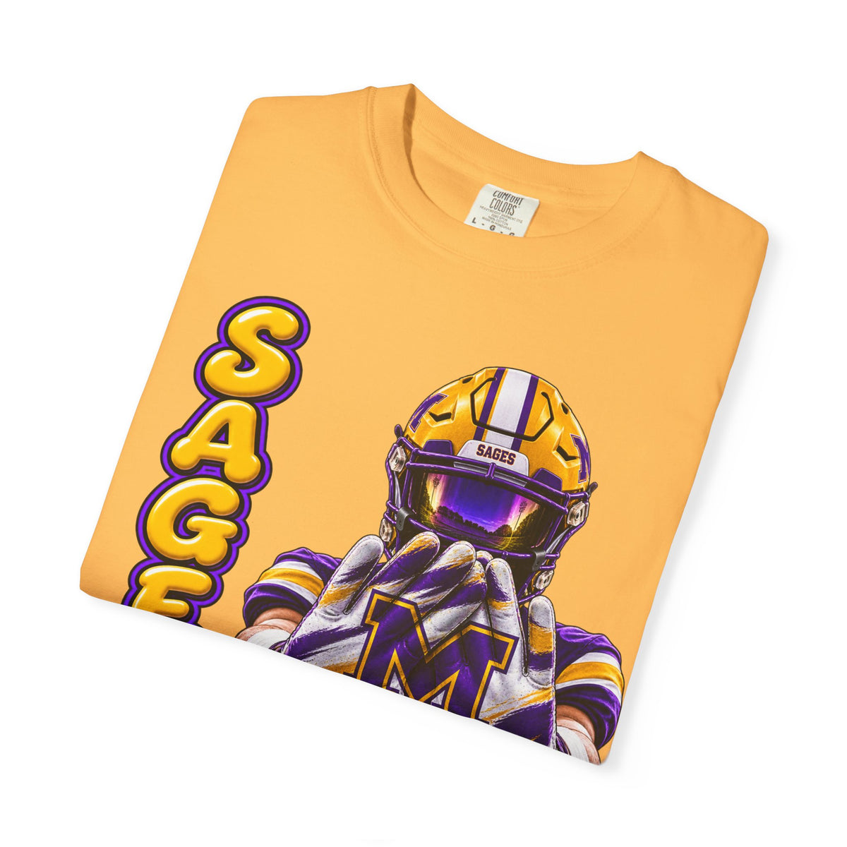 Monticello Sages Football Player Graphic T-Shirt