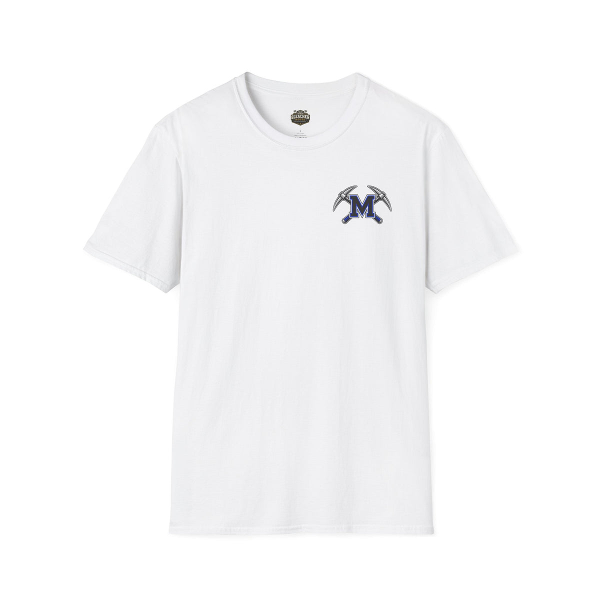 Miners Graphic T-Shirt - Miners Logo on Front, Mascot Design on Back
