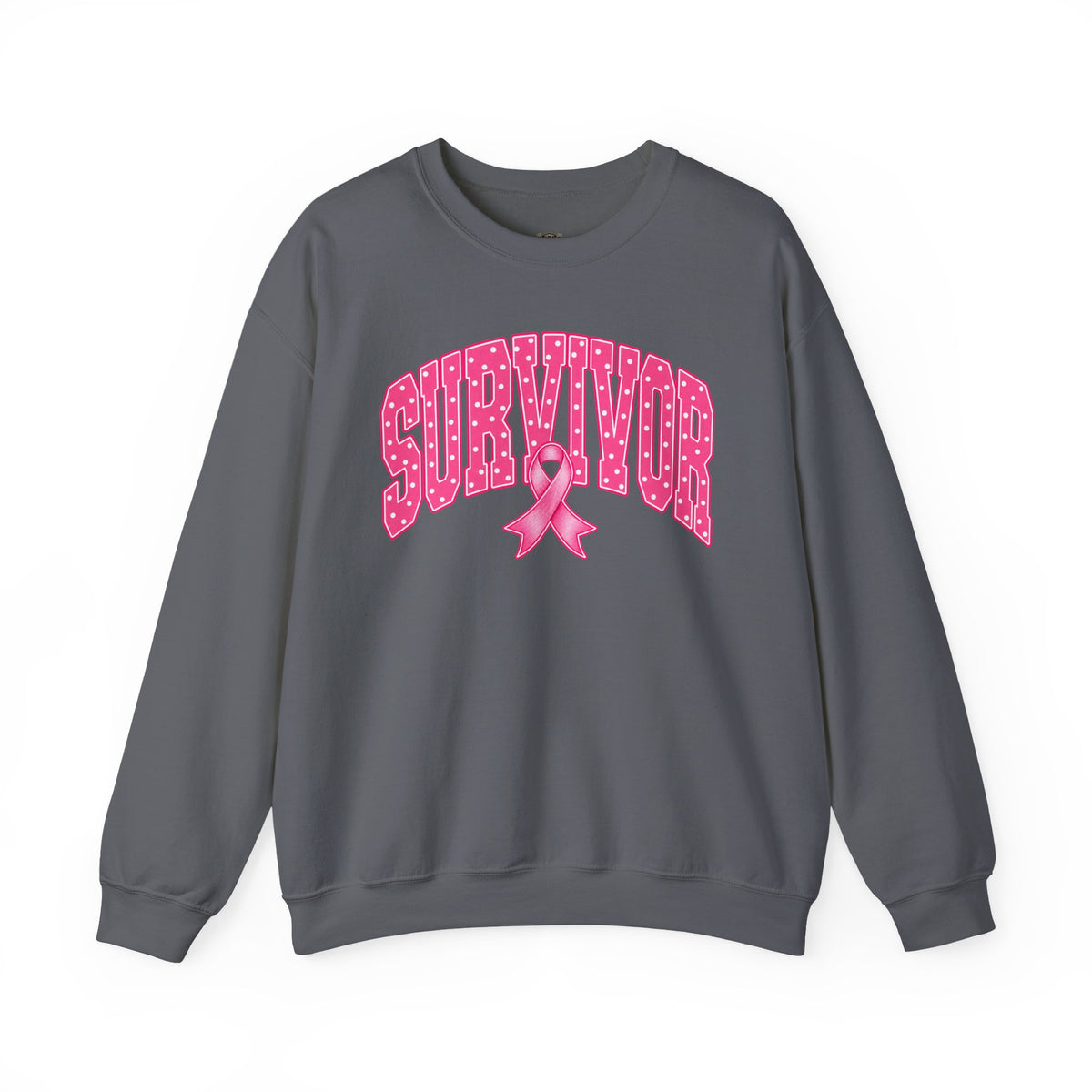 Survivor Pink Ribbon Sweatshirt - Breast Cancer Awareness Crewneck