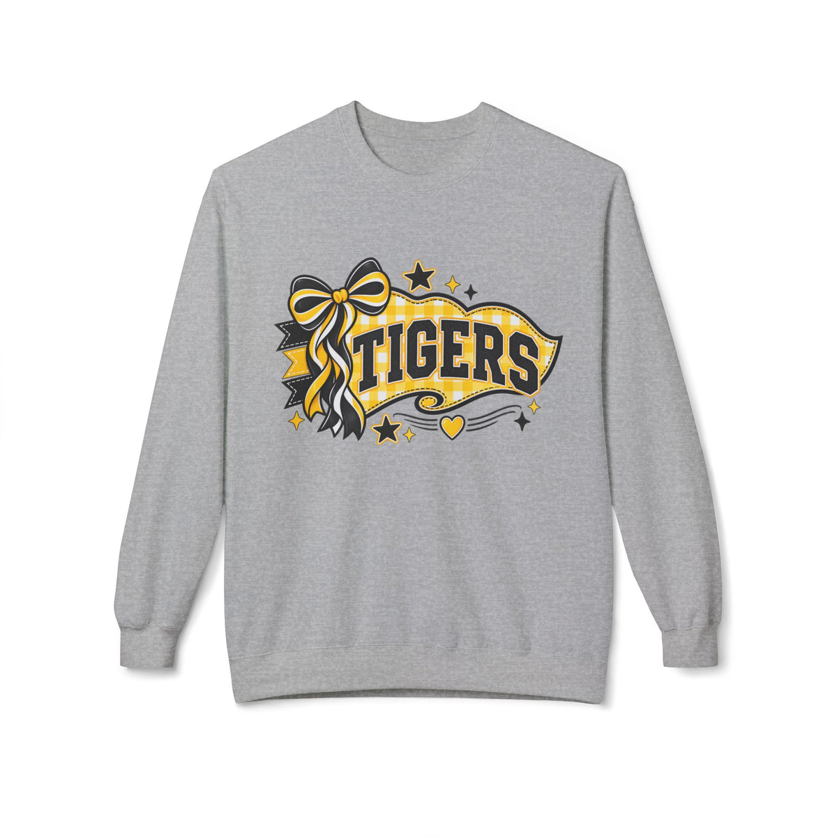 Tigers Crewneck Sweatshirt — Cheer Ribbon School Spirit Pullover
