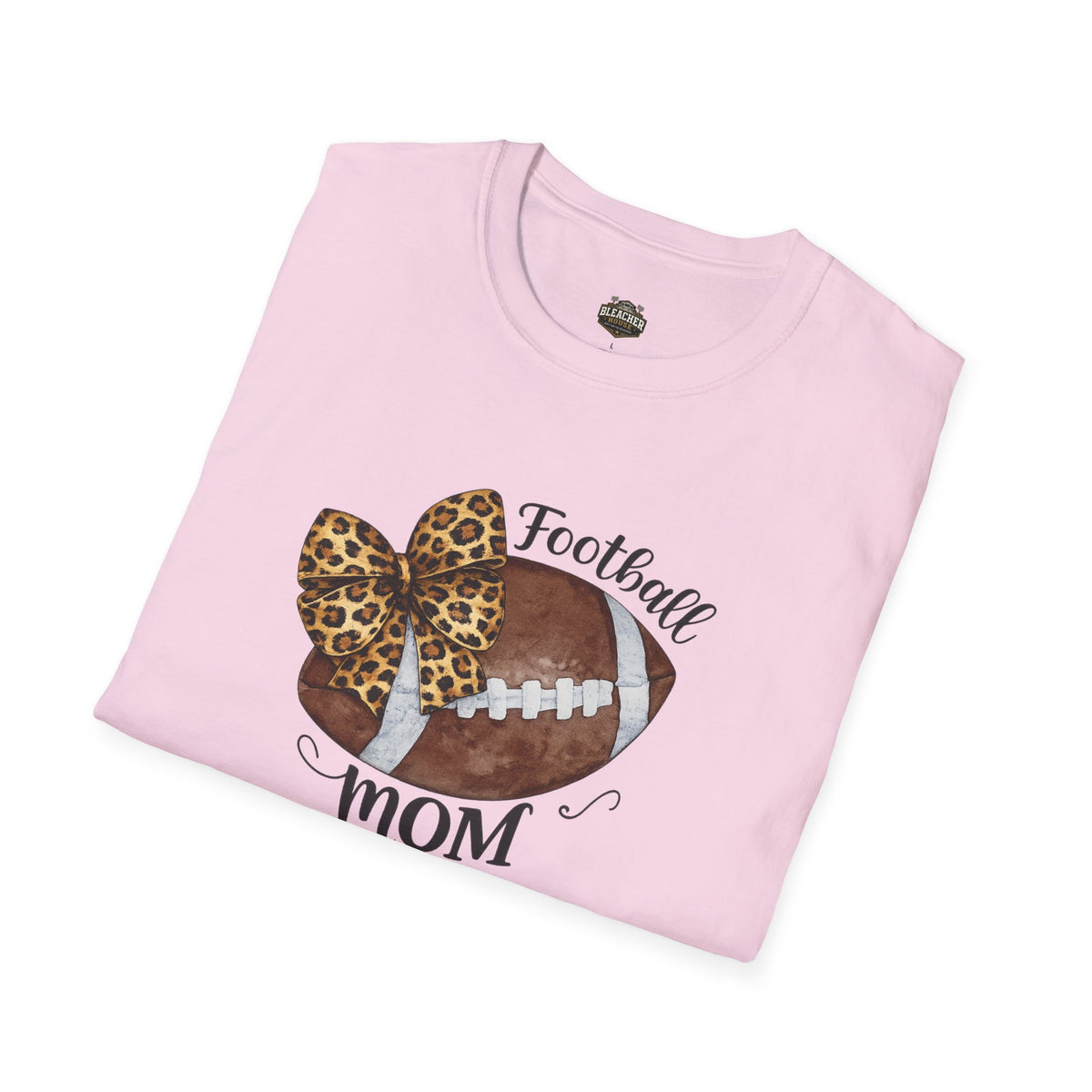 Football Mom T-Shirt — Leopard Bow Game Day Tee