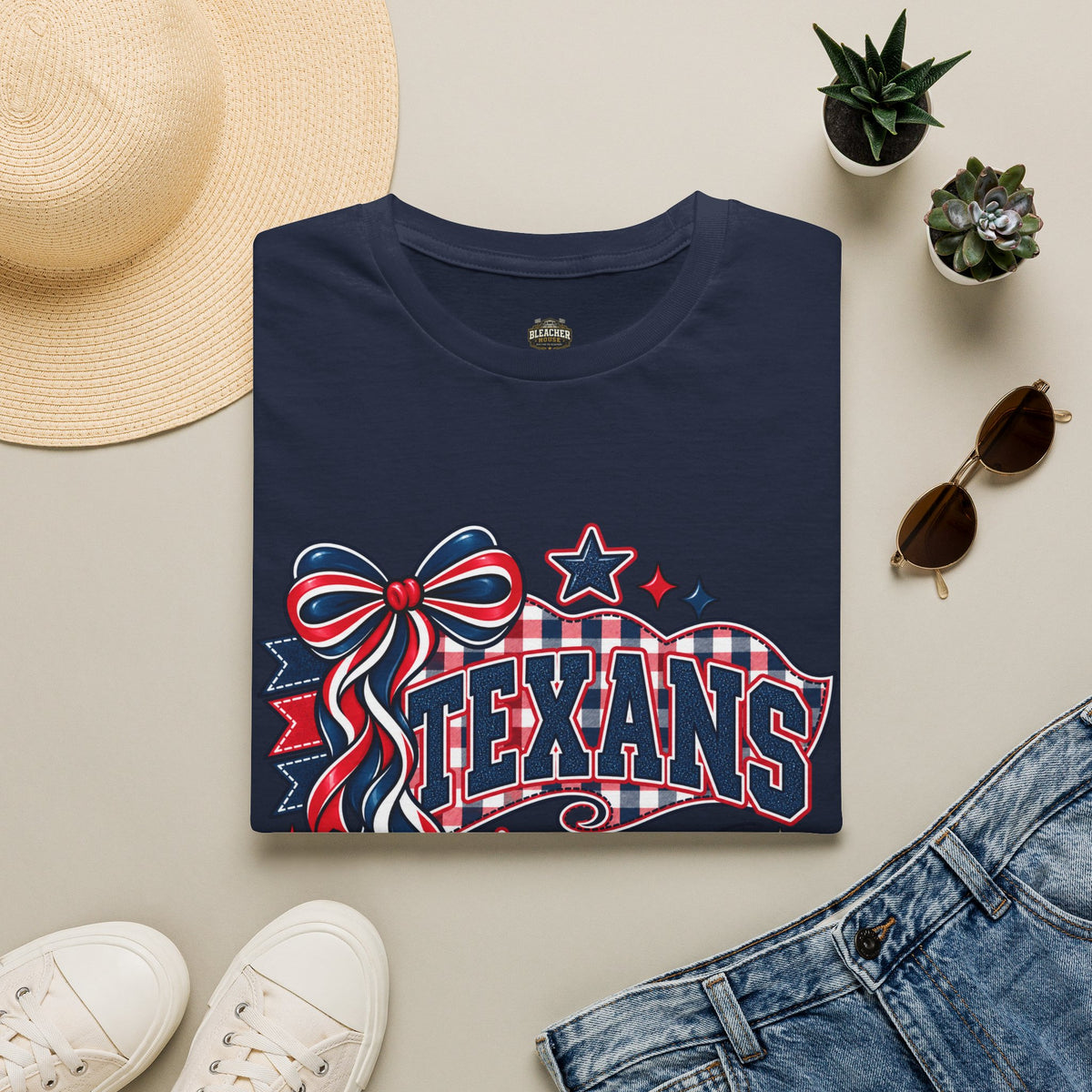 Texans Ribbon & Banner T-Shirt — Team Spirit Tee