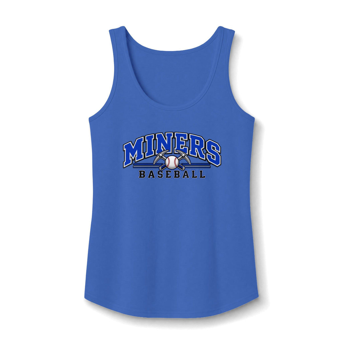 Miners Baseball Women's Tank Top — Team Baseball Graphic