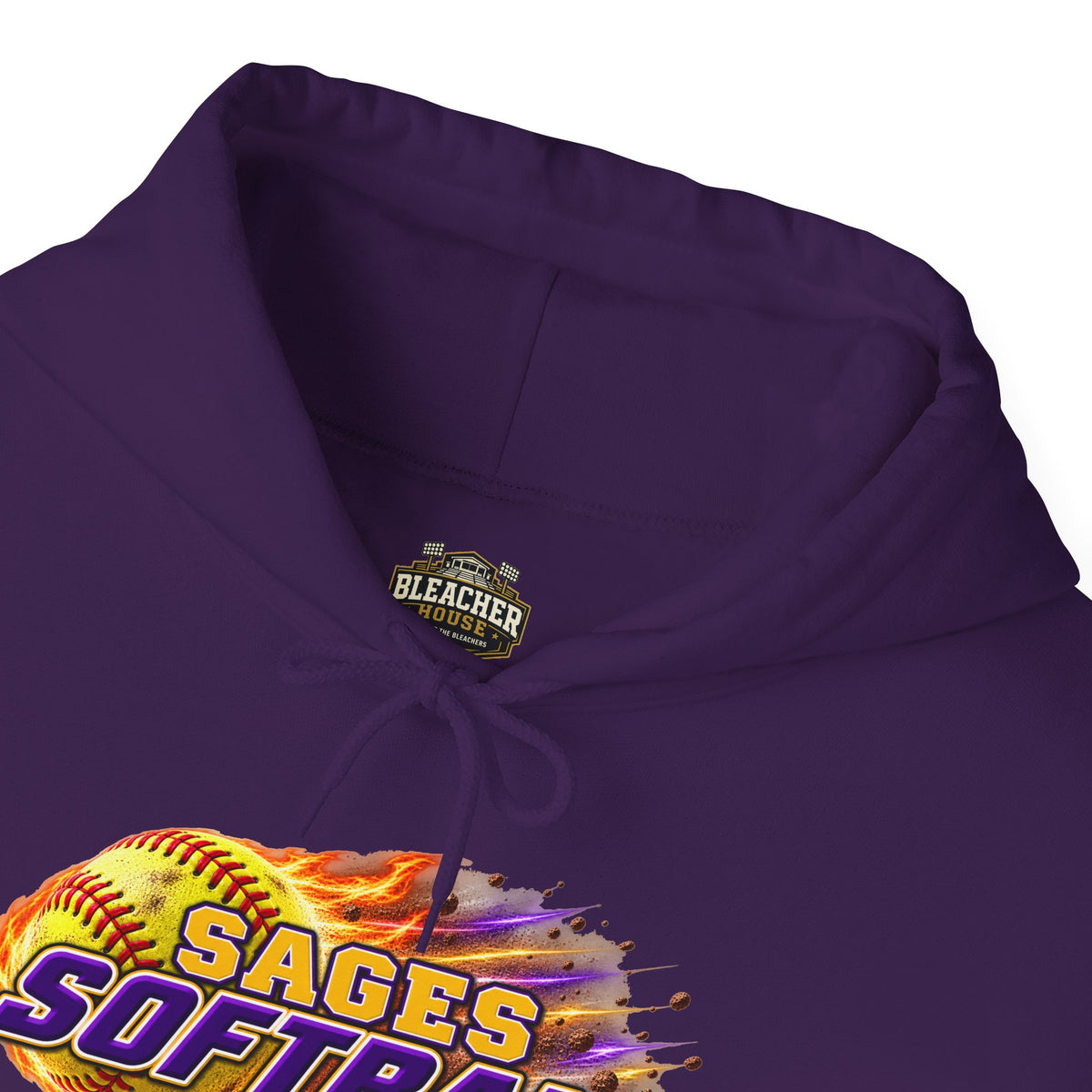 Sages Flaming Softball Hoodie