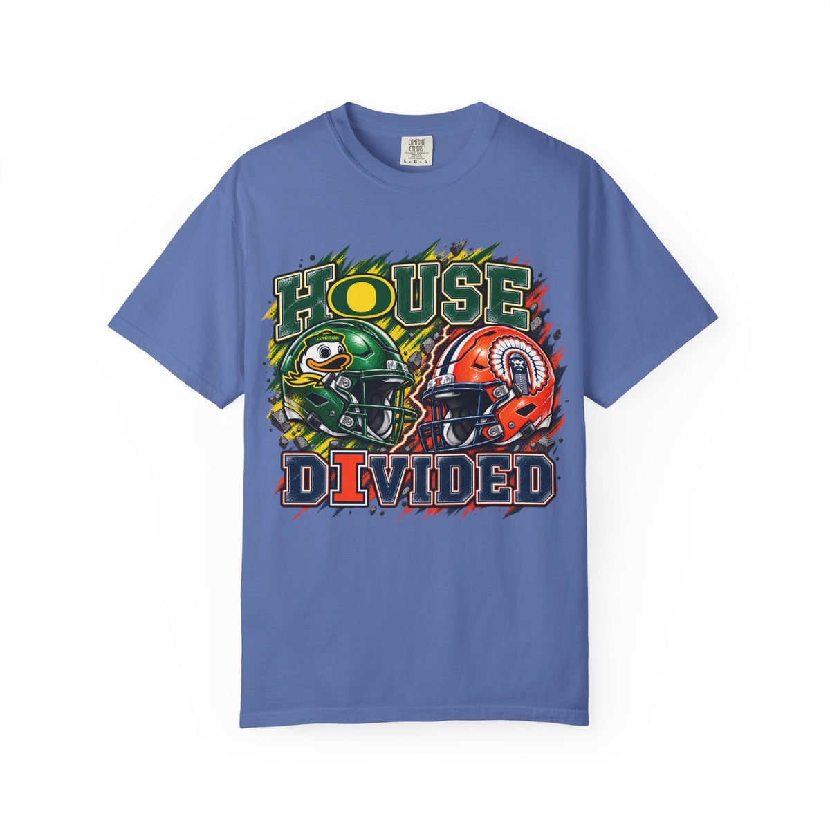 House Divided Football T-Shirt - Oregon vs. Illinois