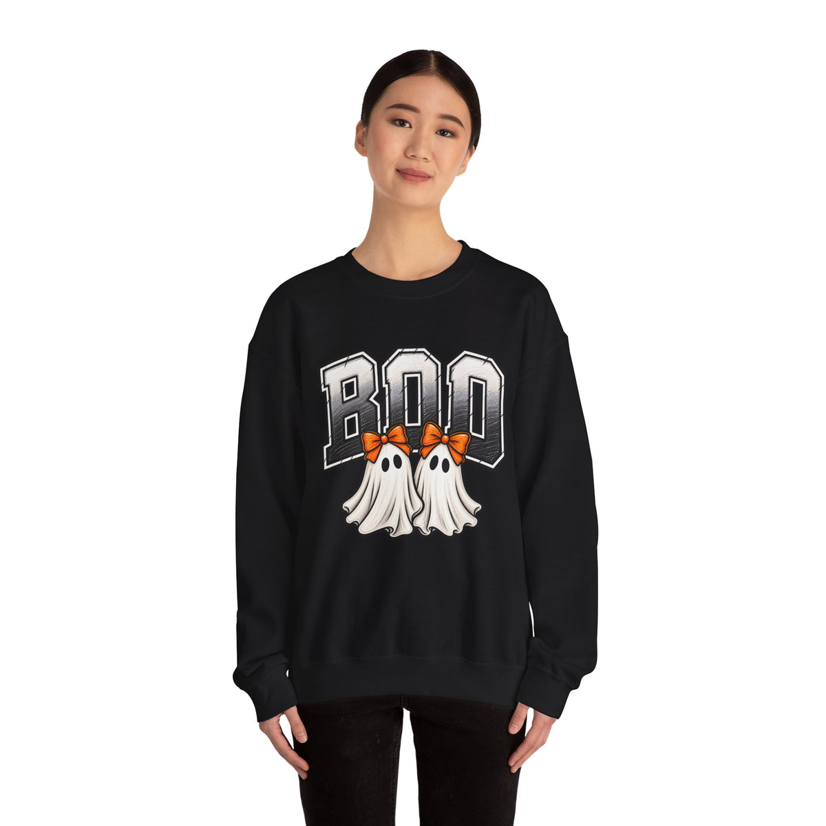 Halloween 'Boo' Ghosts Crewneck Sweatshirt — Cute Spooky Fall Pullover