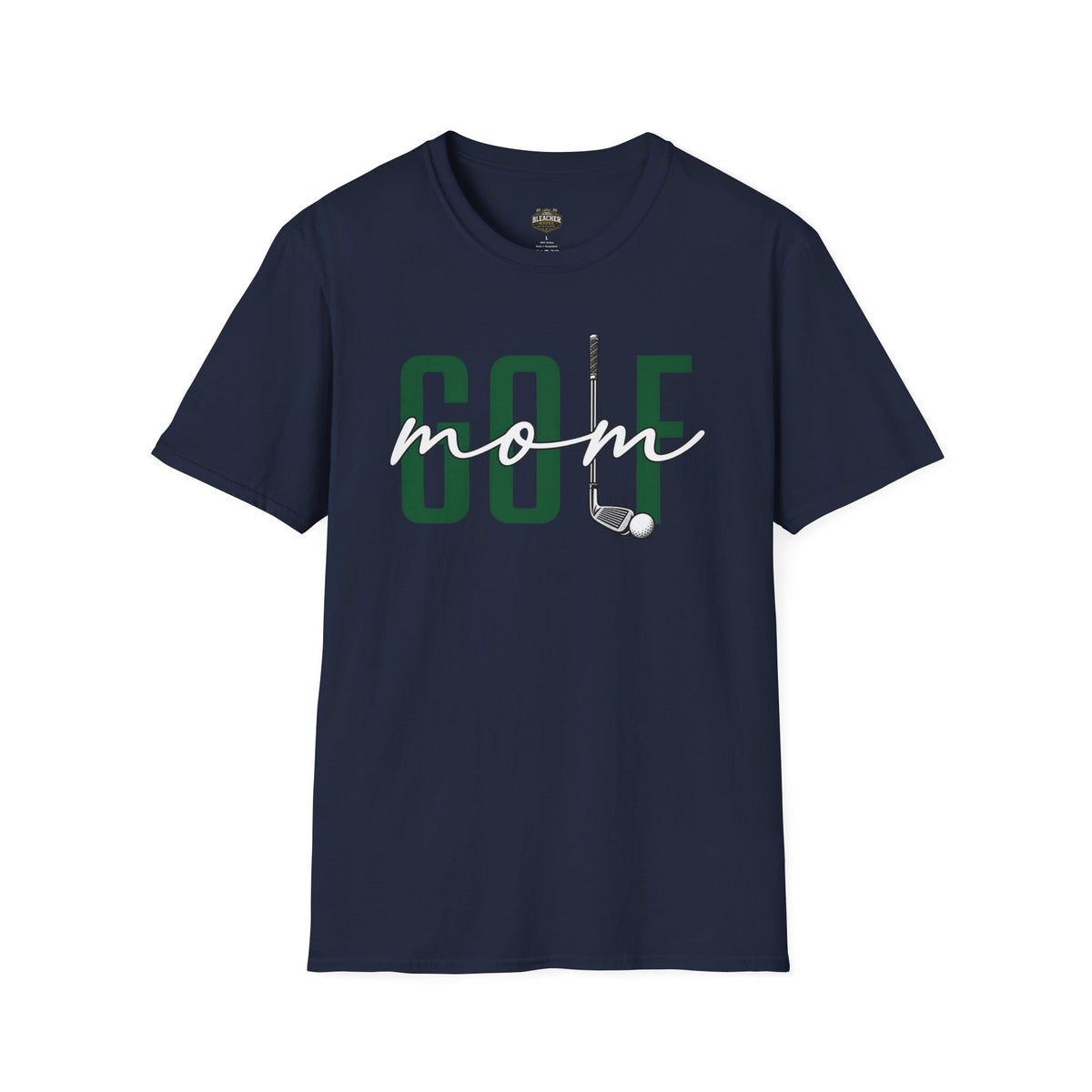 Golf Mom T-Shirt — ‘GOLF’ Script Logo with Club & Ball