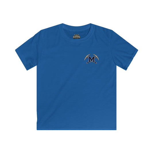 YOUTH Miners Graphic T-Shirt - Miners Logo on Front, Mascot Design on Back