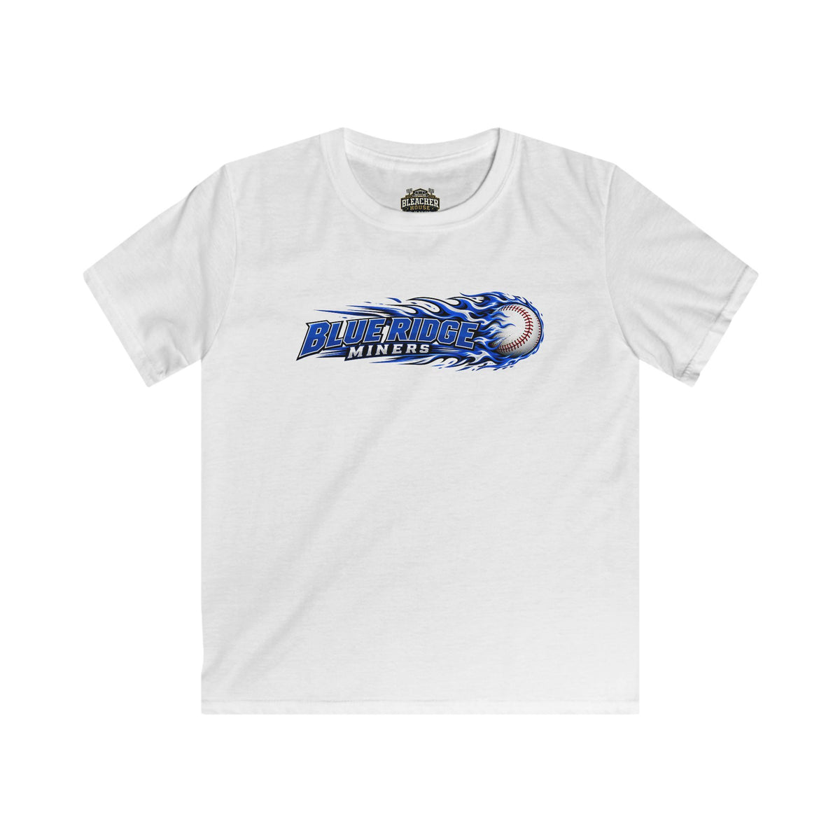 YOUTH Blue Ridge Miners Flaming Baseball T-Shirt – Flaming Ball Softstyle Tee