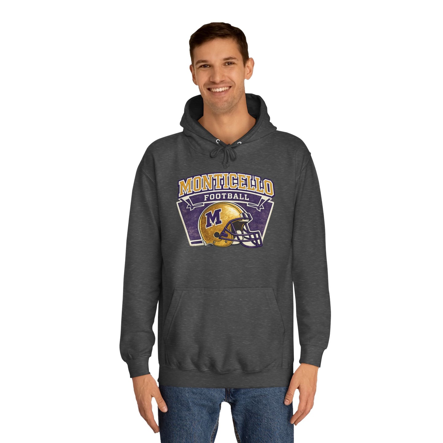 Monticello Football Hoodie — Vintage Helmet Hoodie