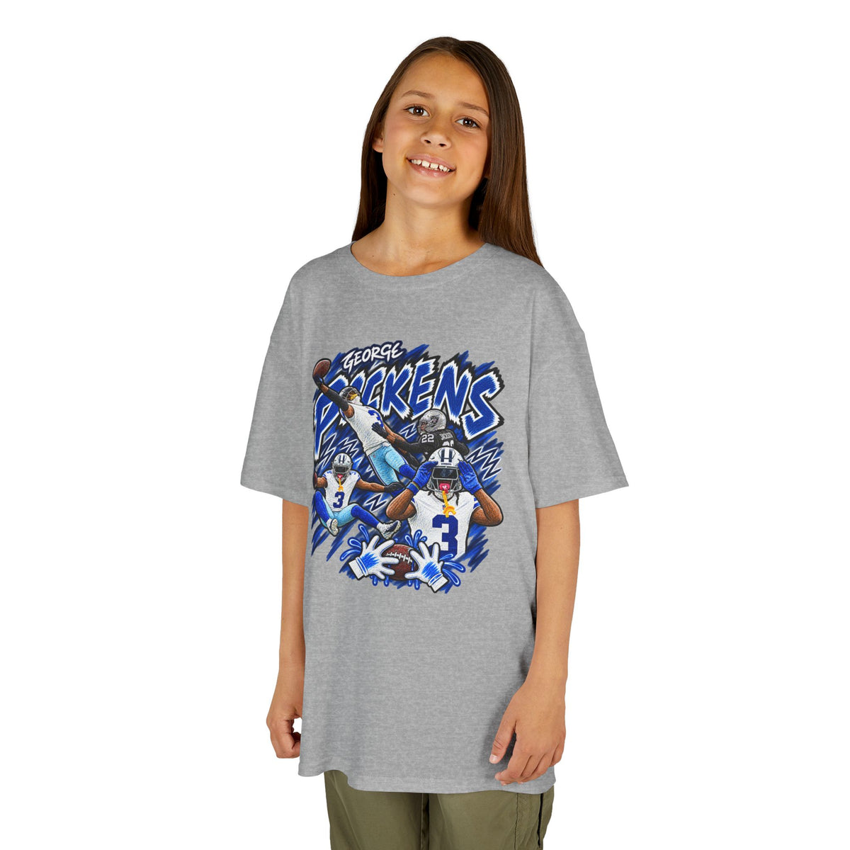 YOUTH George Pickens Graphic T-Shirt - Sunday Standouts Sketch Series