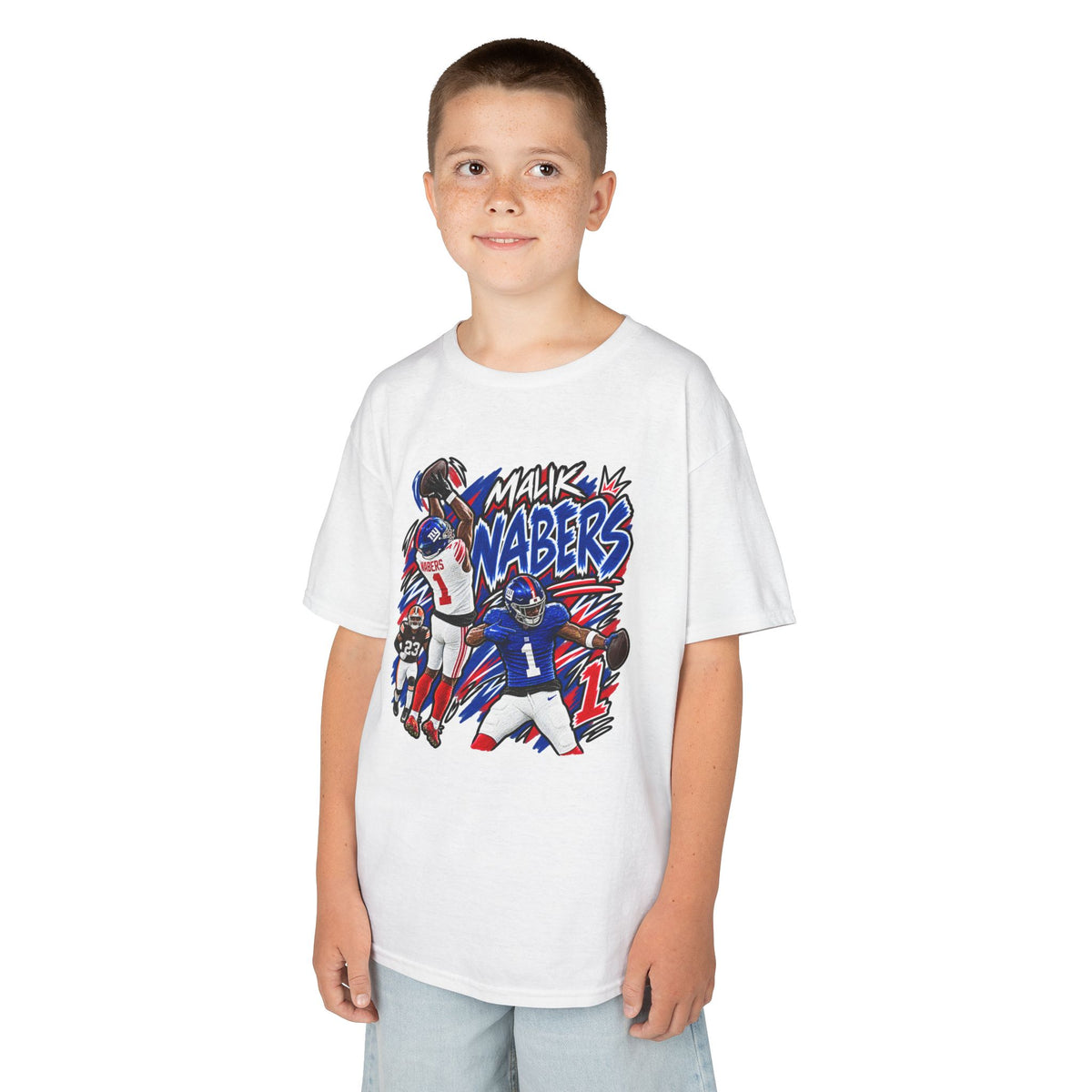 Malik Nabers Graphic T-Shirt - Sunday Standouts Sketch Series