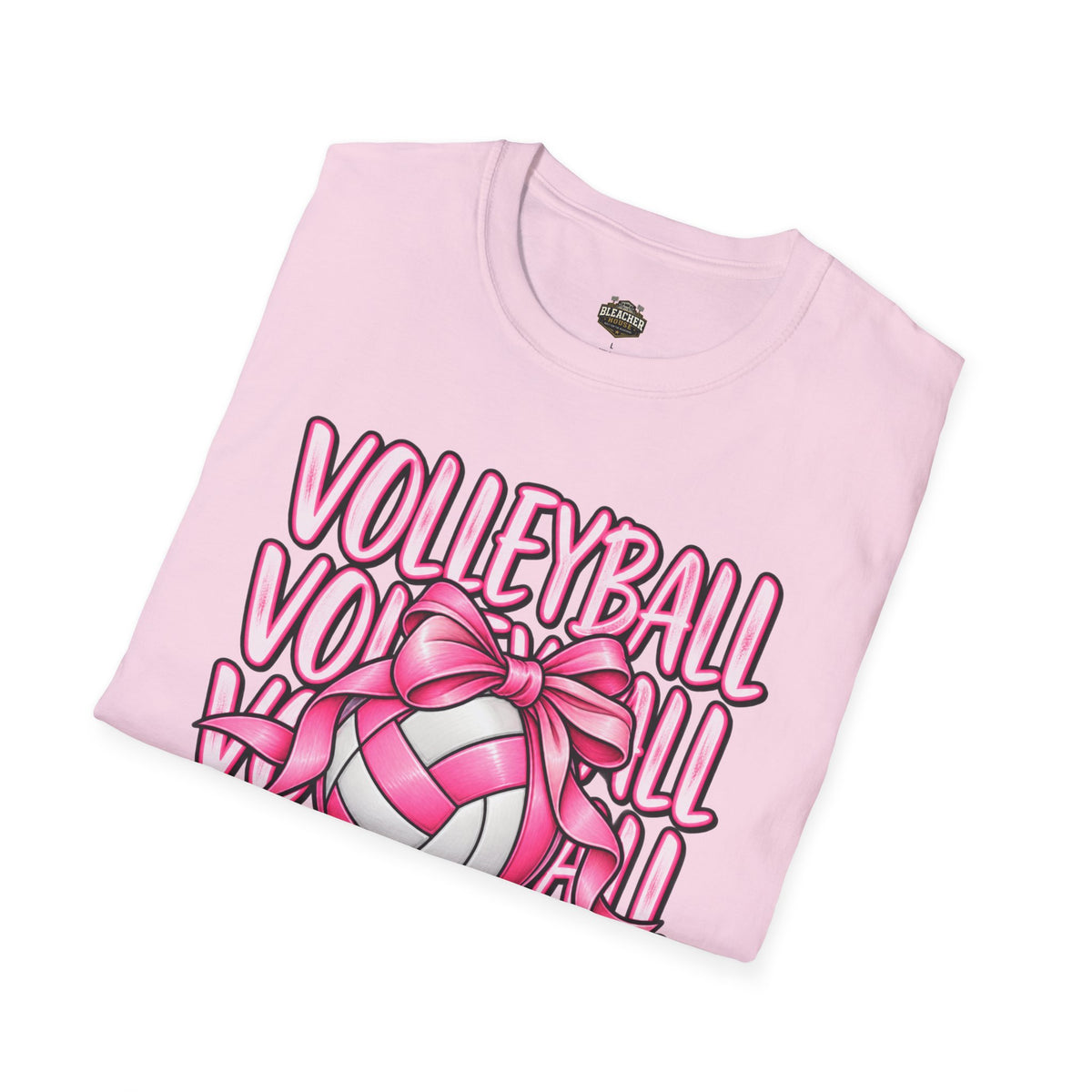 Volleyball Pink Ribbon Tee — Cute Volleyball Graphic Shirt for Players & Fans