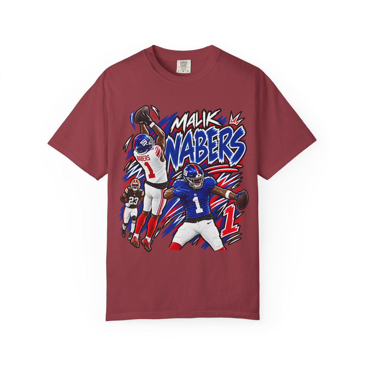 Malik Nabers Graphic T-Shirt - Sunday Standouts Sketch Series