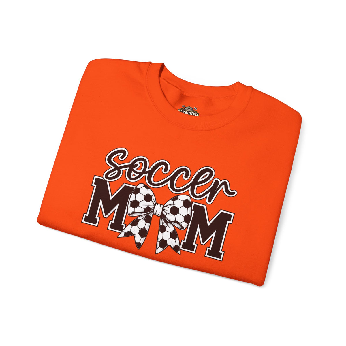 Soccer Mom Crewneck Sweatshirt — Cheer Mom Graphic Pullover with Soccer Bow