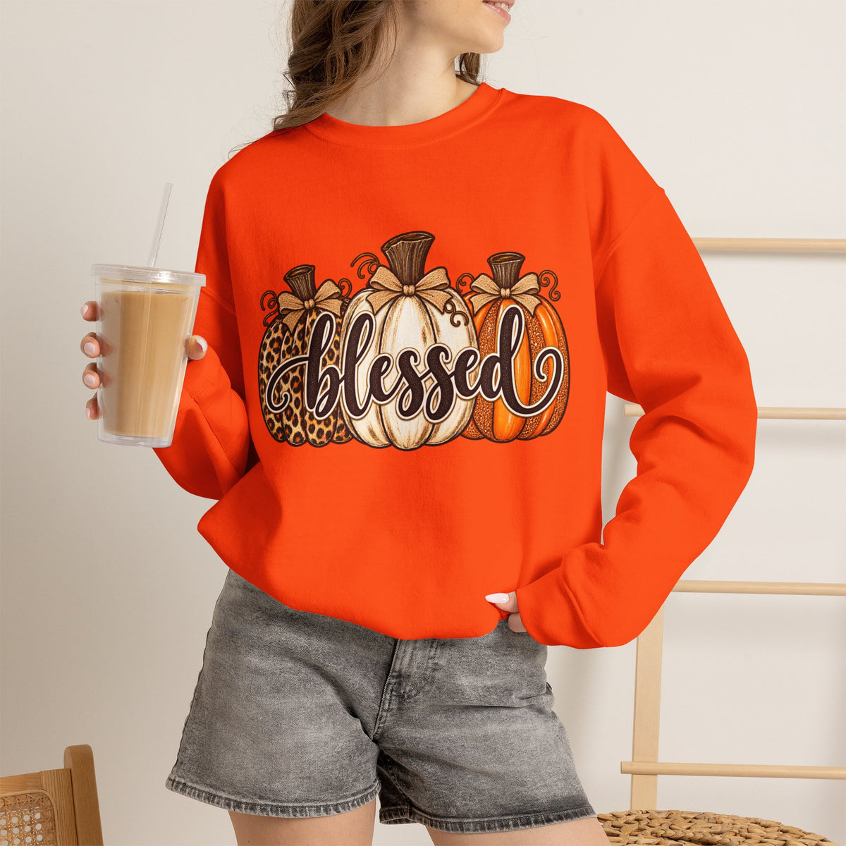 Blessed Pumpkin Sweatshirt — Fall Autumn Crewneck