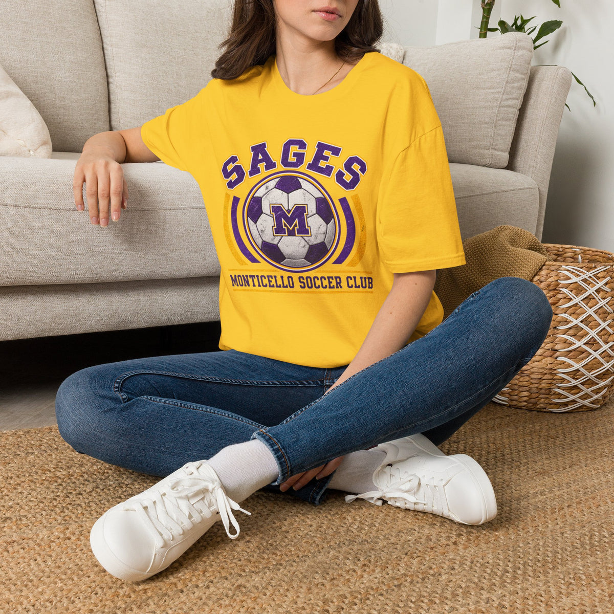 CUSTOMIZABLE Sages Soccer Club T-Shirt — YOUR NAME AND NUMBER