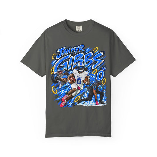 Jahmyr Gibbs, SONIC Graphic T-Shirt - Sunday Standouts Sketch Series