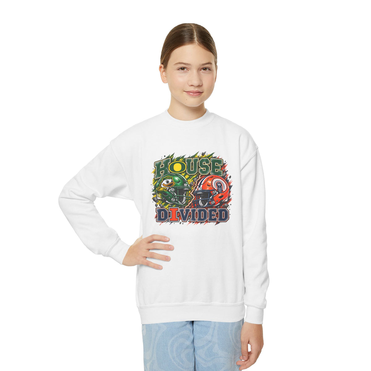 YOUTH House Divided Crewneck Sweatshirt – Illinois vs Oregon