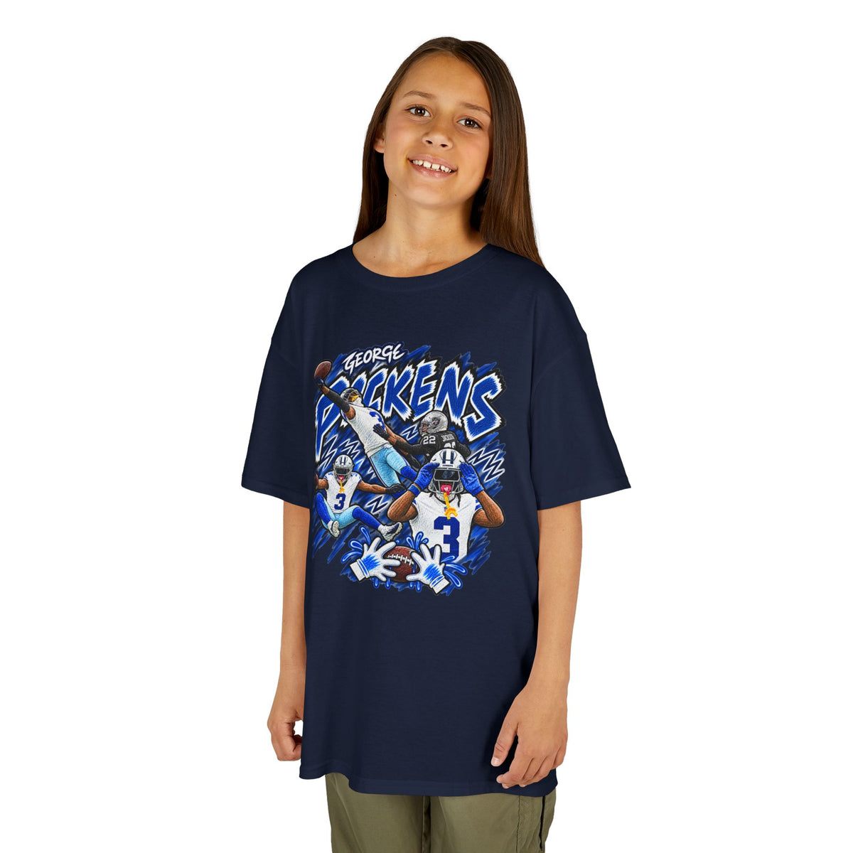 YOUTH George Pickens Graphic T-Shirt - Sunday Standouts Sketch Series