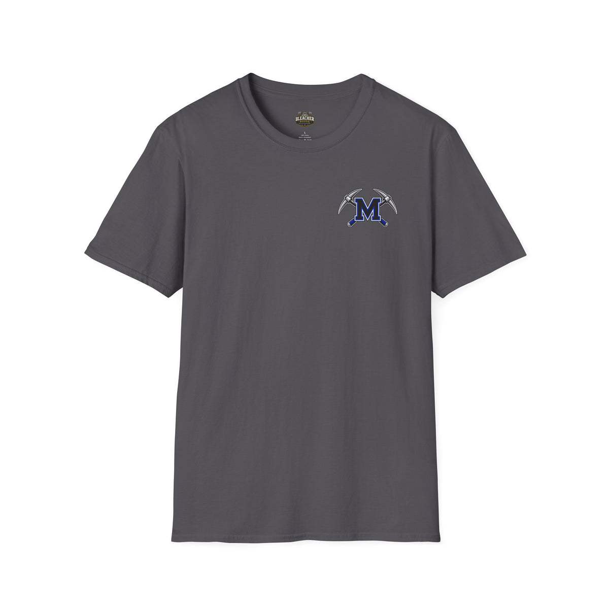 Miners Graphic T-Shirt - Miners Logo on Front, Mascot Design on Back