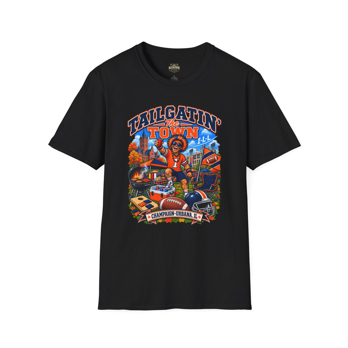 Tailgatin' the Town - ILLINOIS EDITION - College Game Day Tailgate Tee