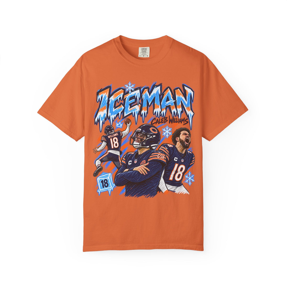 Caleb Williams, ICEMAN Graphic T-Shirt - Sunday Standouts Sketch Series