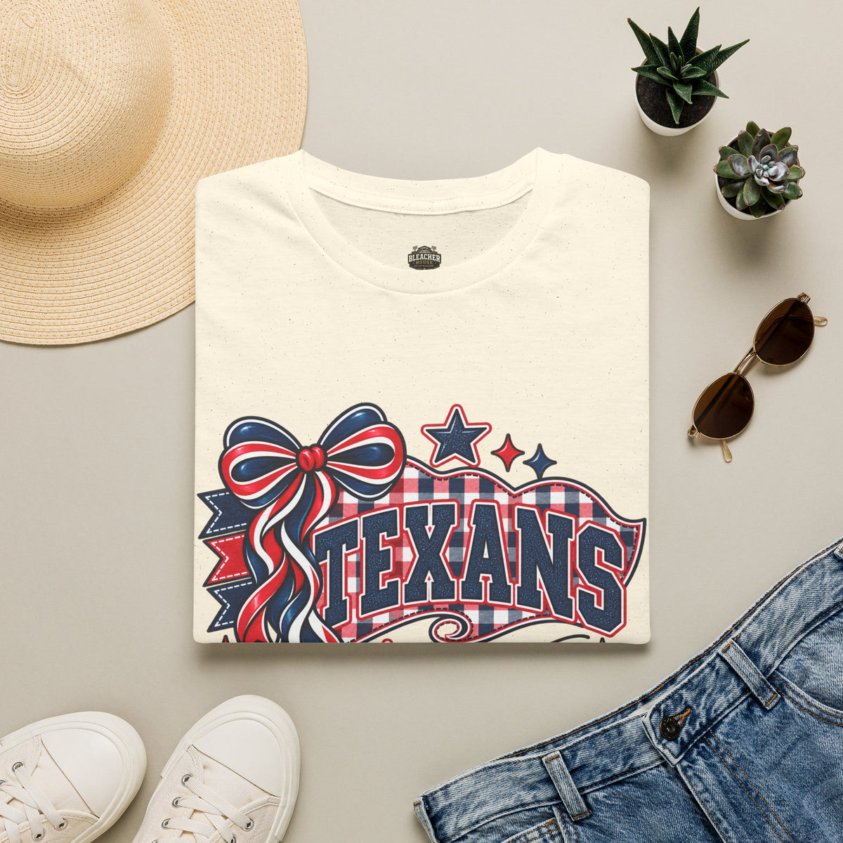 Texans Ribbon & Banner T-Shirt — Team Spirit Tee