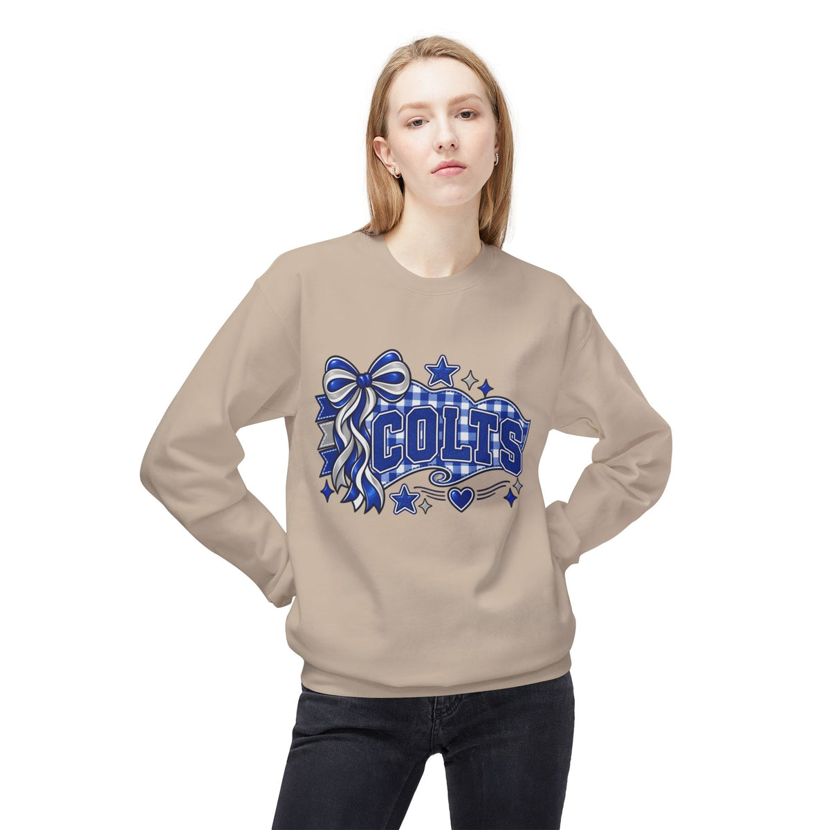 Colts Ribbon & Banner Crewneck Sweatshirt - Team Spirit Pullover