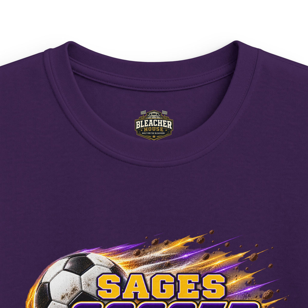 YOUTH Monticello Soccer Club T Shirt - Flaming Soccer Ball