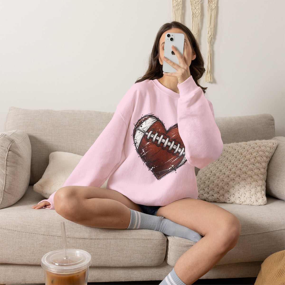 Unisex Heavy Blend™ Football Crewneck Sweatshirt