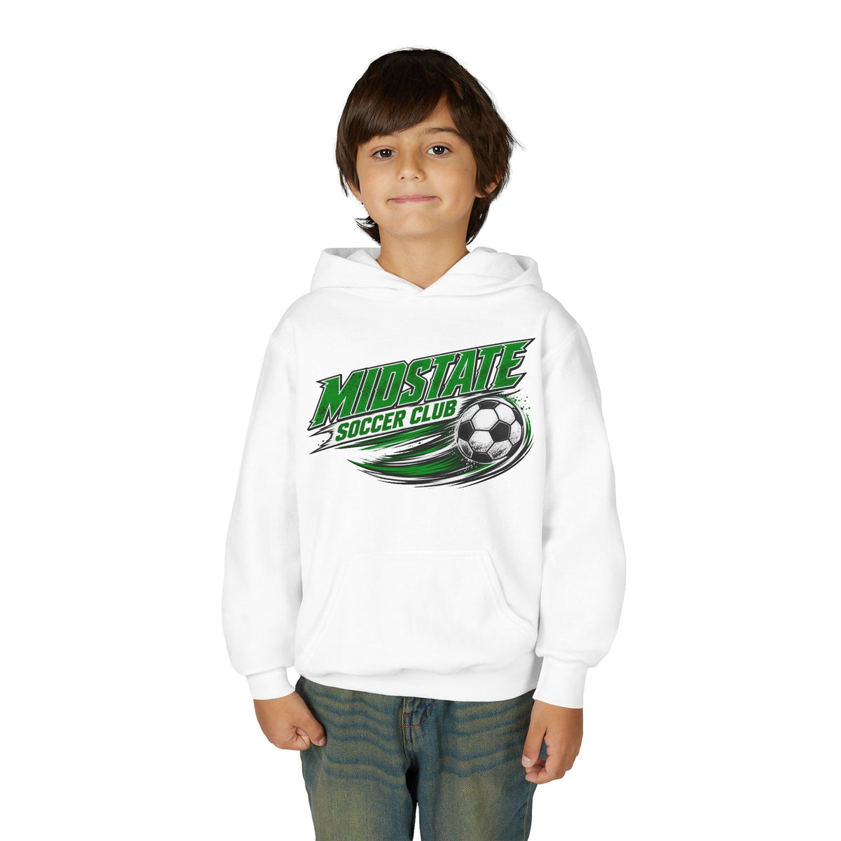 Youth Midstate Soccer Hoodie - MidState Soccer Club Graphic Hooded Sweatshirt