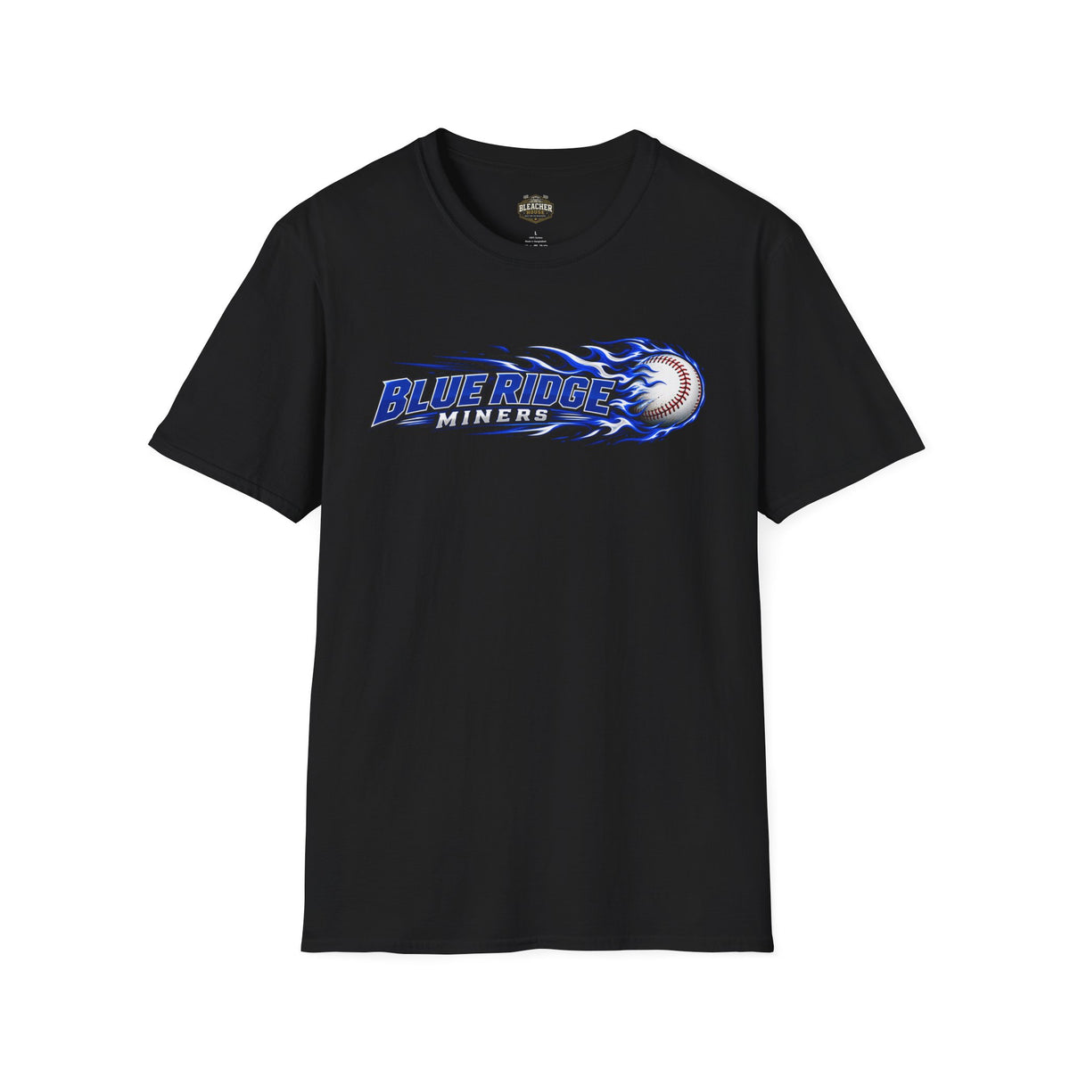 Blue Ridge Miners Flaming Baseball T-Shirt – Flaming Ball Softstyle Tee