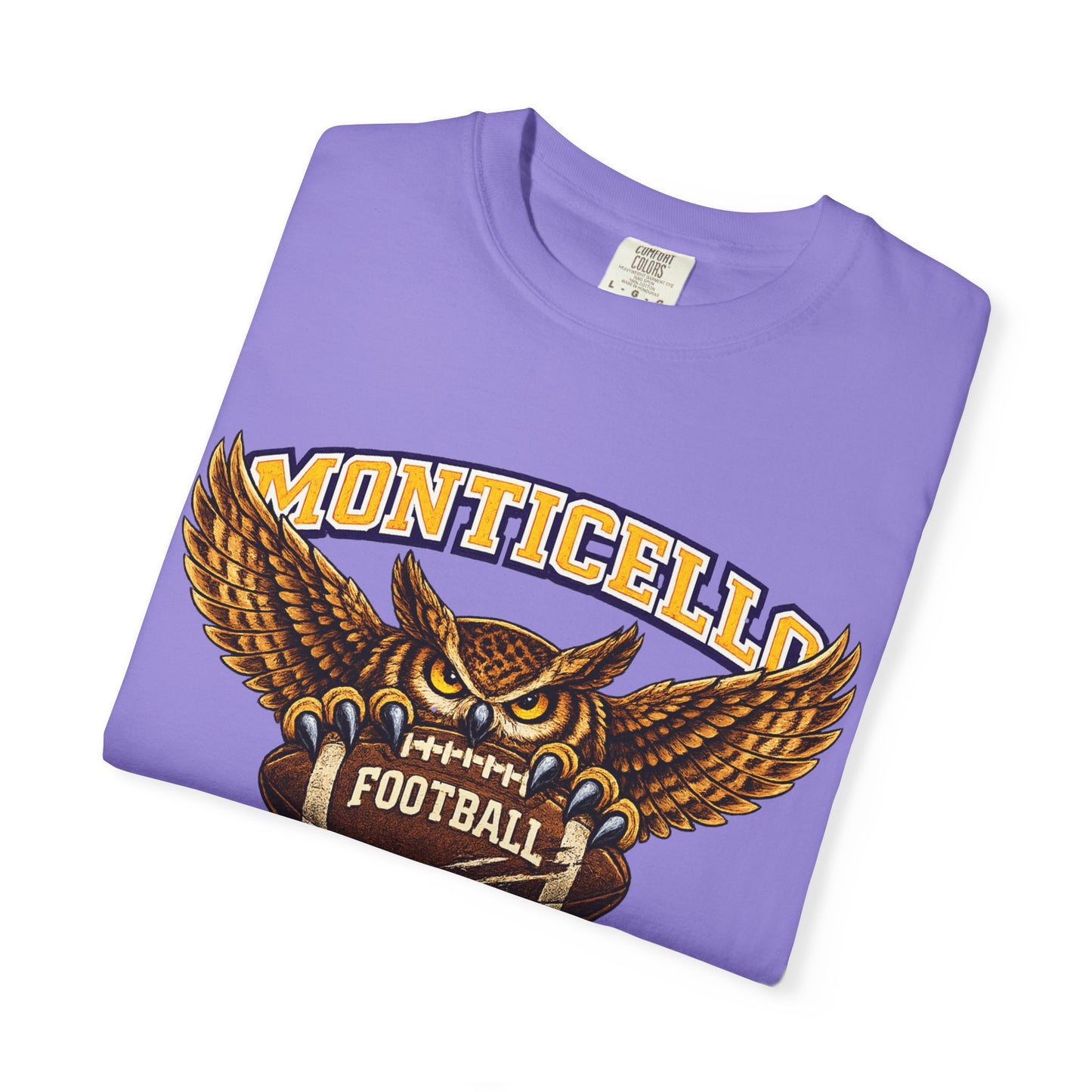 Monticello Sages Football T-Shirt — Vintage Owl & Wings Team Tee