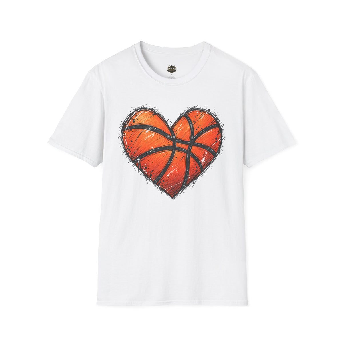 Basketball Heart T-Shirt — Athletic Love Tee for Players & Fans