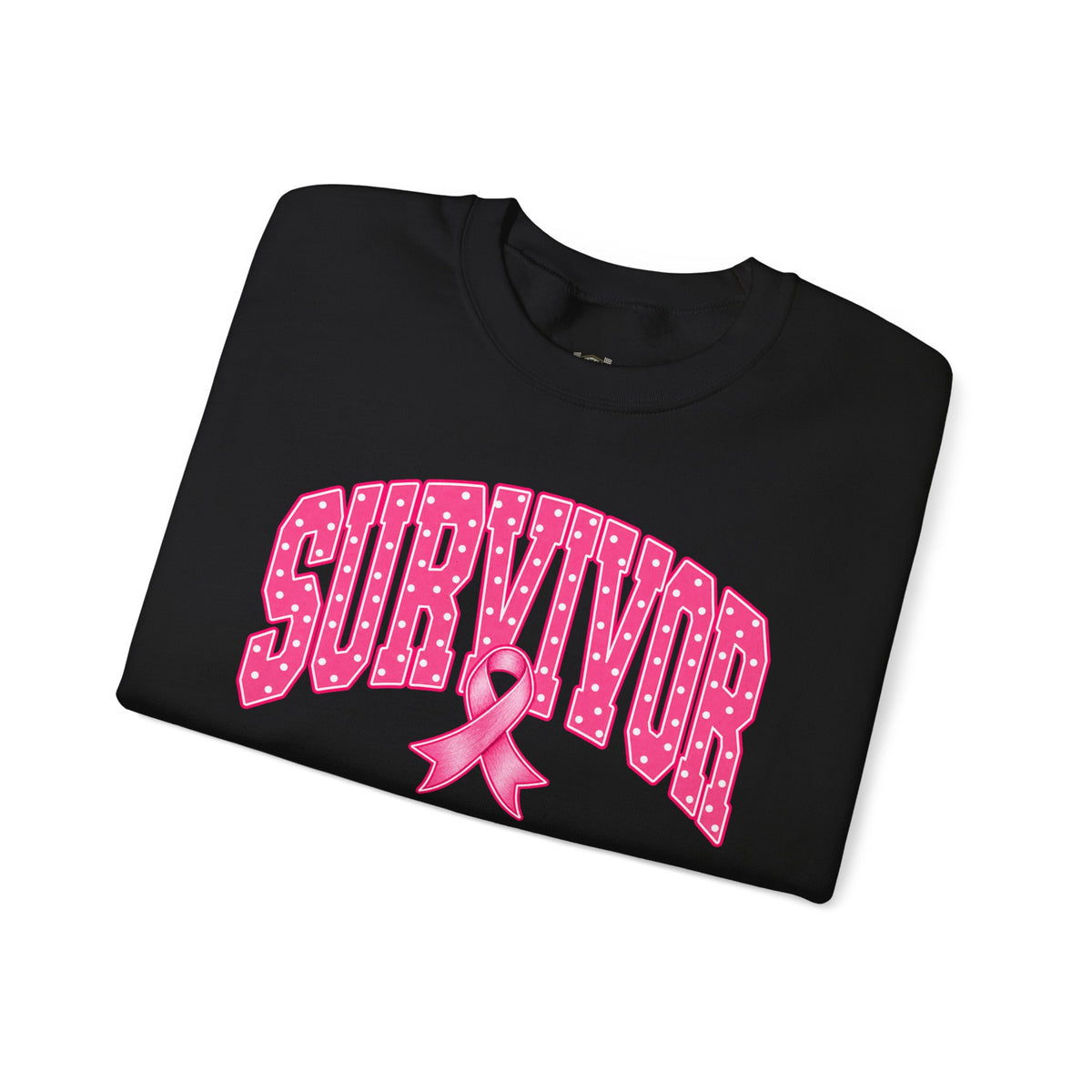 Survivor Pink Ribbon Sweatshirt - Breast Cancer Awareness Crewneck