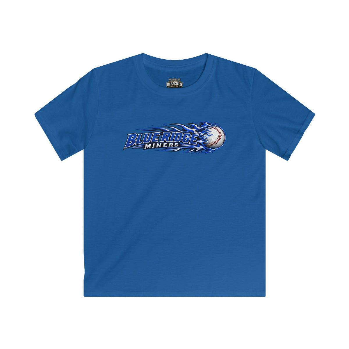 YOUTH Blue Ridge Miners Flaming Baseball T-Shirt – Flaming Ball Softstyle Tee