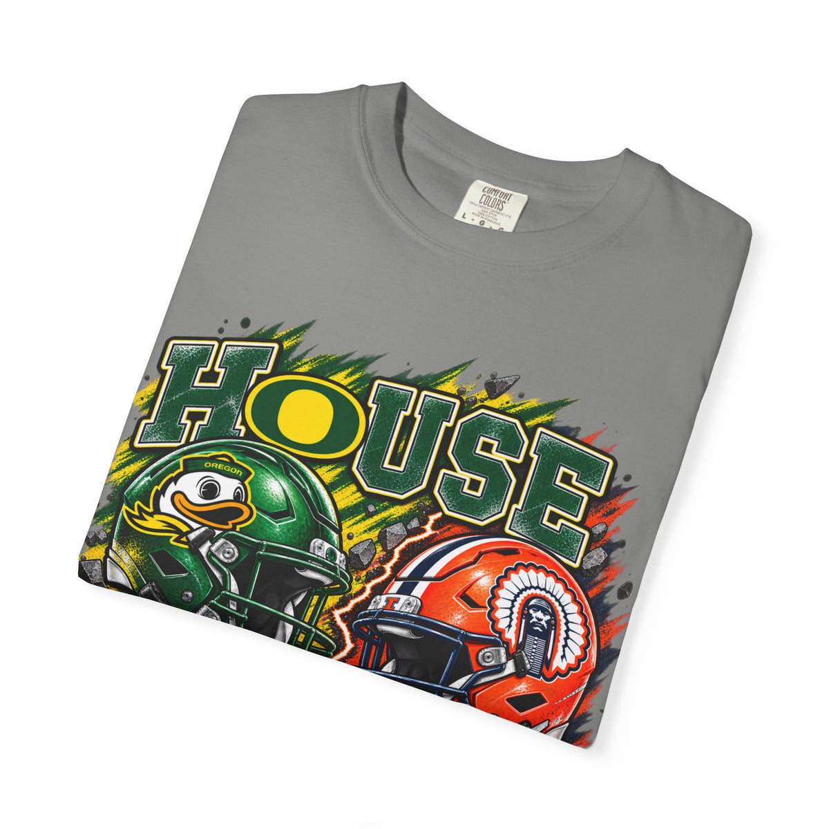 House Divided Football T-Shirt - Oregon vs. Illinois