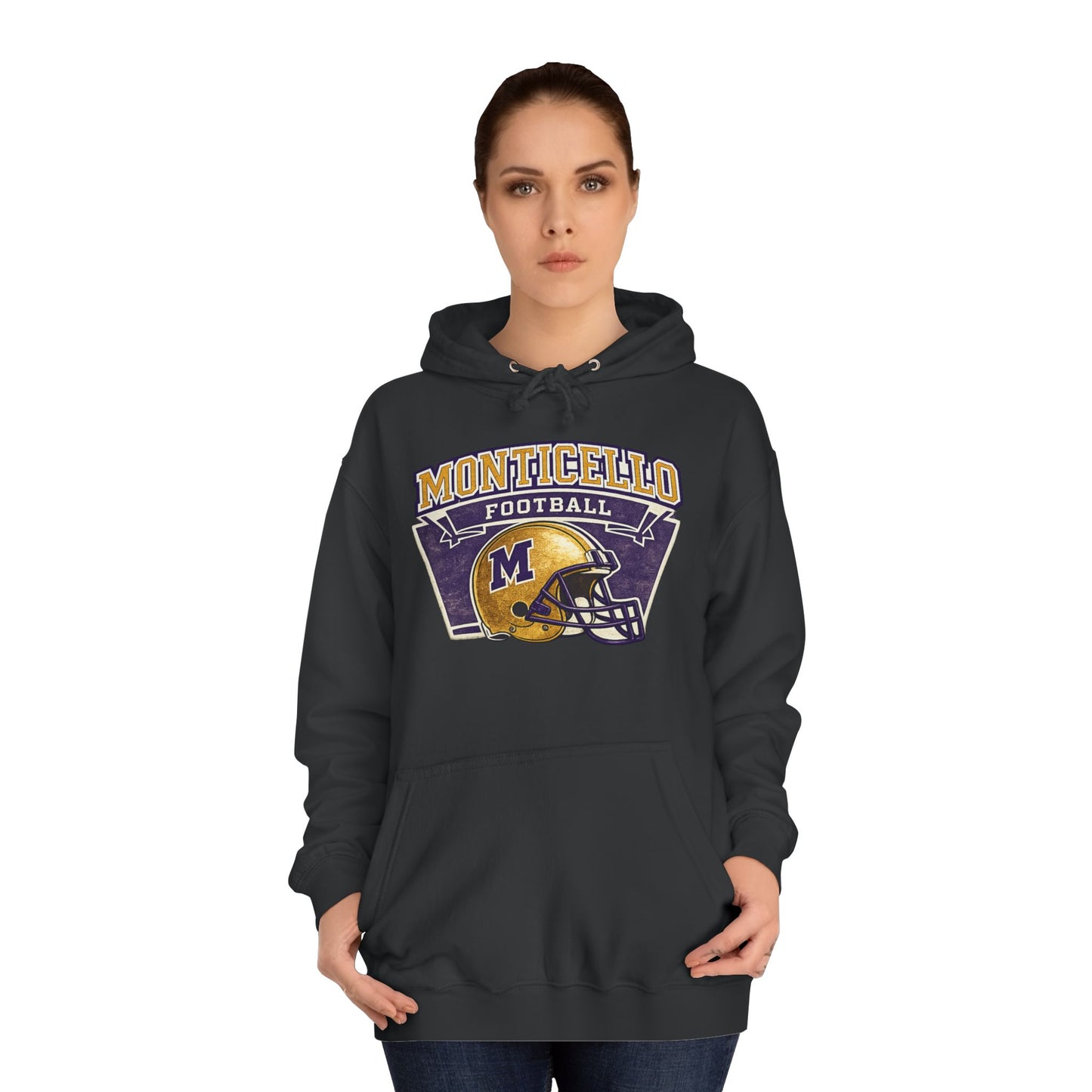 Monticello Football Hoodie — Vintage Helmet Hoodie