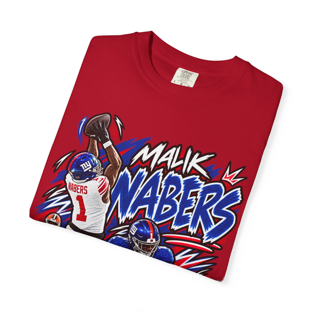 Malik Nabers Graphic T-Shirt - Sunday Standouts Sketch Series