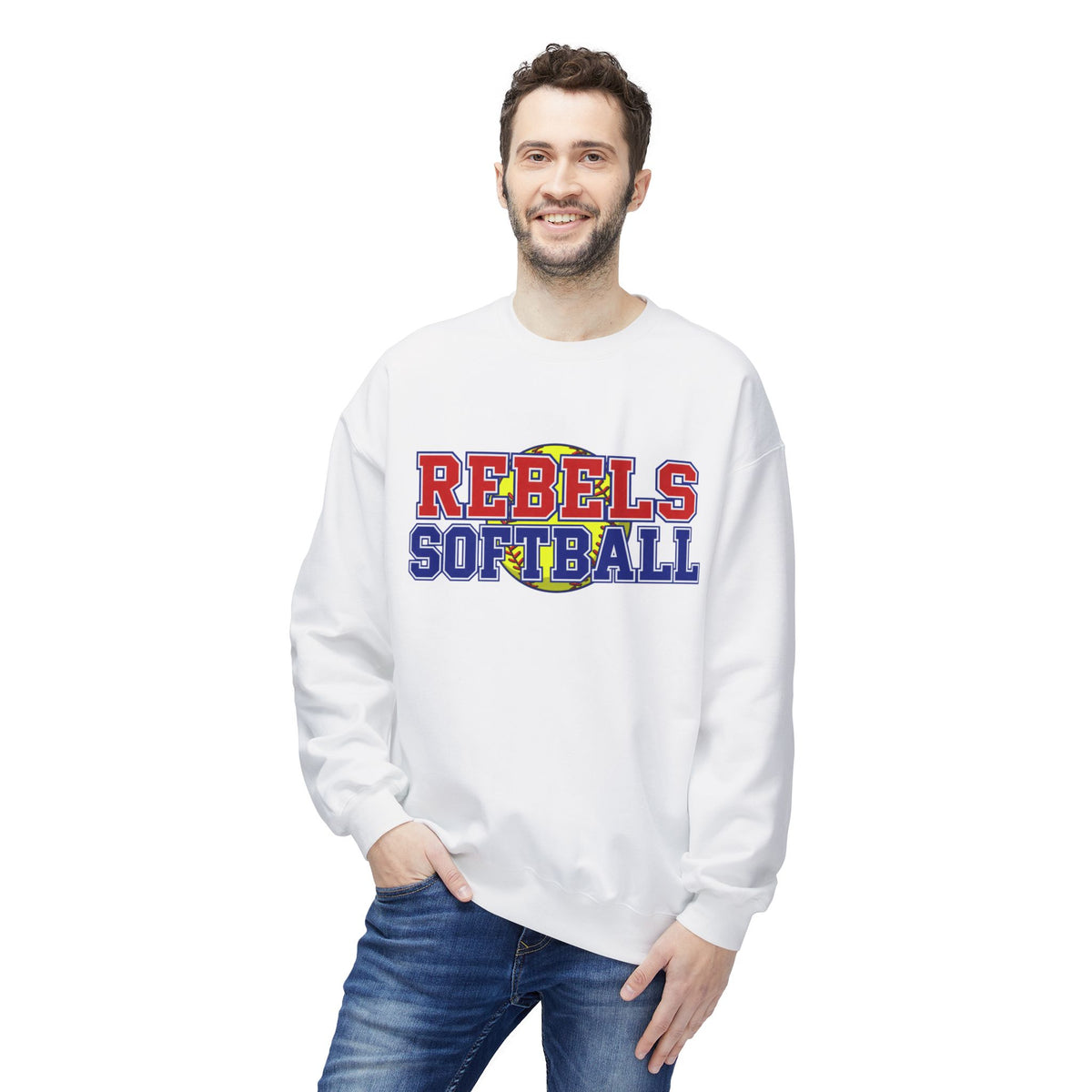 Rebels Softball Crewneck Sweatshirt — Team Spirit Soft Fleece