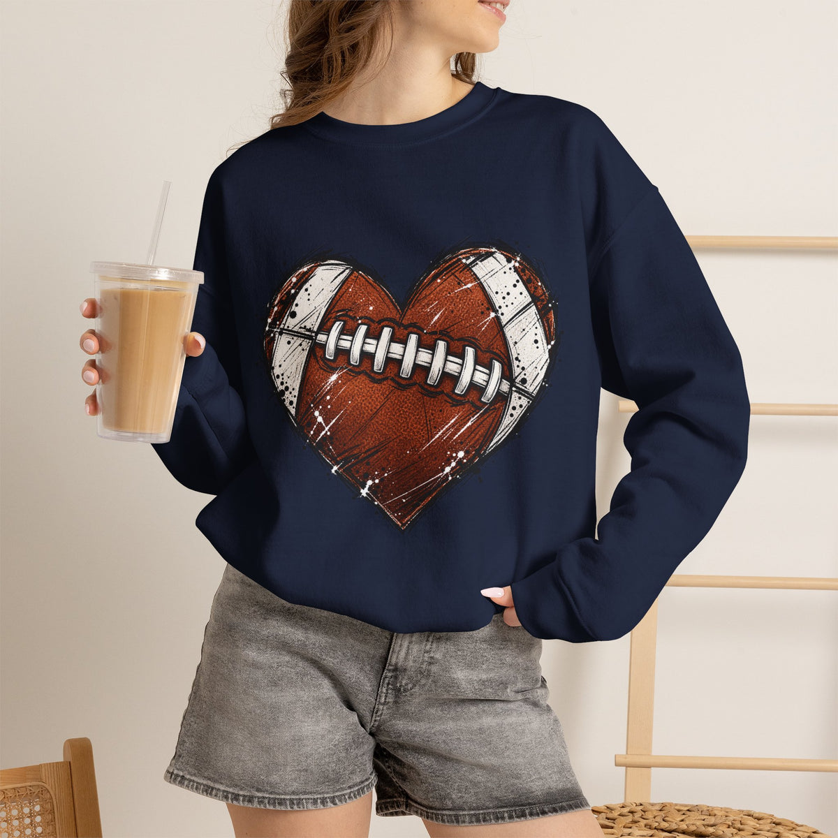 Unisex Heavy Blend™ Football Crewneck Sweatshirt