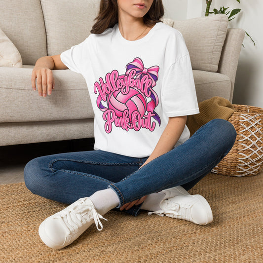 Volleyball Pink Out Tee — Breast Cancer Awareness Volleyball Shirt