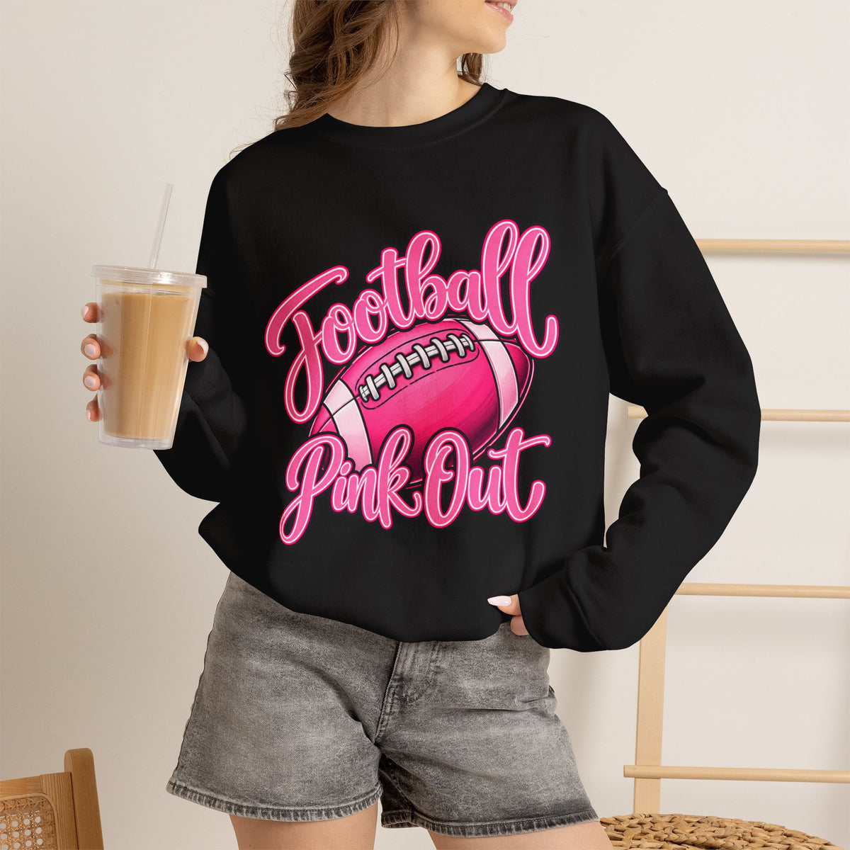 Football Pink Out Sweatshirt