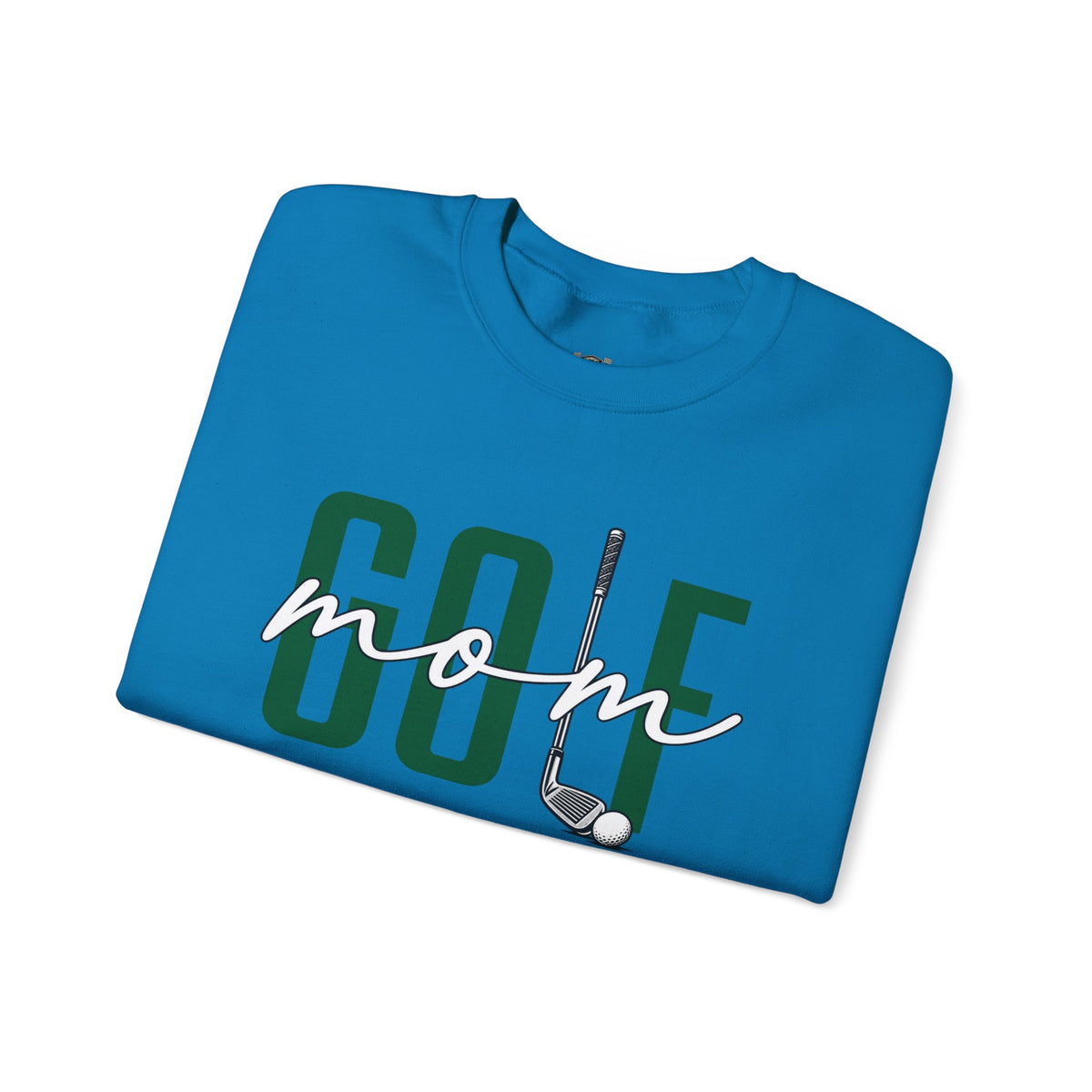 Golf Mom Crewneck Sweatshirt — 'MOM Graphic with Ball