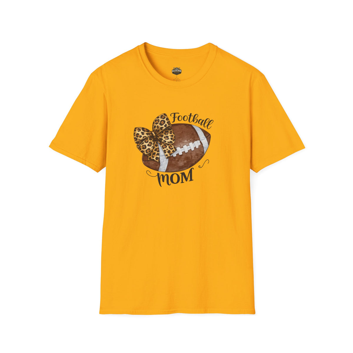 Football Mom T-Shirt — Leopard Bow Game Day Tee